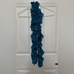 Blue/teal colored scarf